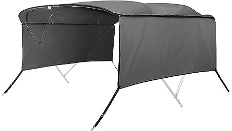 QUARKZMAN 1 Juego 600D 4 Arco 8'l X 97-103 W Toldo Bimini Cubierta Lona Gris Oscuro