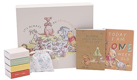 Disney Winnie The Pooh Keepsake Box with 12 X Milestone Cards
