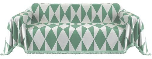 Ystyle Couvre Canapé, 180x340 CM, Jeté De Canapé Grande Taille, Housse De Canapé 1/2/3/4 Places, Jete De Canape, Universelle Protege Canape, Recouvre Canape Couverture Canape, Vert Clair
