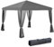 Outsunny Tonnelle Pop-up Barnum Pliant Style Colonial 3 x 3 m 4 mosquiteras + Bolsa de Transporte Gris