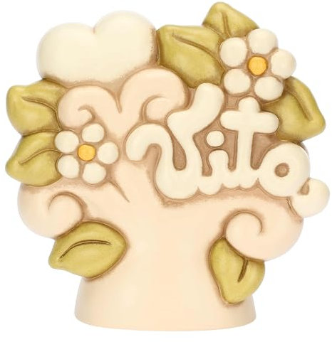 THUN, Albero Della Vita in Ceramica Decorata a Mano, Versione Grande, 17.8 x 7.8 x 17 cm h