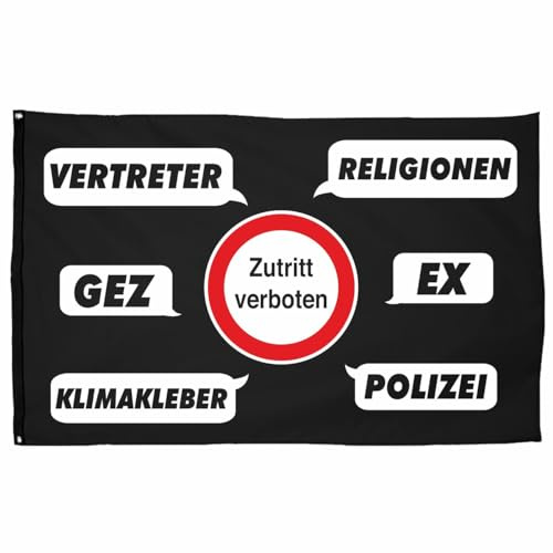 Spaß Kostet Fahne Flagge Zutritt Verboten 90 x 150 cm vertreter gez Religion Garten Haus