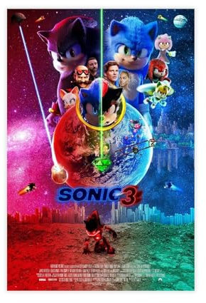 NFJUVX Poster der Sonic The Hedgehog-Serie (28) Leinwand-Poster, Schlafzimmer-Dekor, Sportlandschaft, Büro, Raumdekoration, Geschenk, ungerahmt, 30 x 45 cm