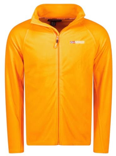 Geographical Norway Tug Men Fz - Giacca Uomo Pile Sottile Zip - Giacca Calda L'Autunno Inverno Primavera - Maglione Pelliccia Maniche Lunghe - Morbido Comfort All'Aperto (ARANCIONE L)