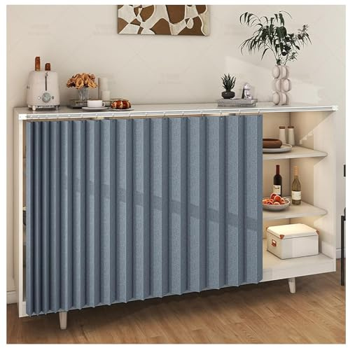 BLUEZY Schrankvorhänge Für Küche, Kleiderschrank, Badezimmer, Staubdichter Vorhang Für Regale, Wandpaneele, Regal Vorhang, Coffee Shop Vorhang, Schrank Schatten Vorhang D,W 80x H70cm