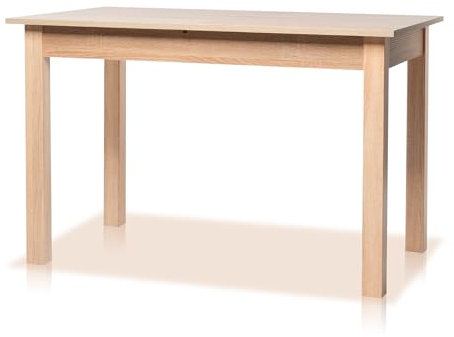 smart Esstisch 70x120 cm Eiche, Küchentisch ausziehbar bis 160 cm, Esszimmertisch aus Holzwerkstoff inkl. erweiterbare Auszugsplatte, moderner Tisch für bis zu 8 Personen
