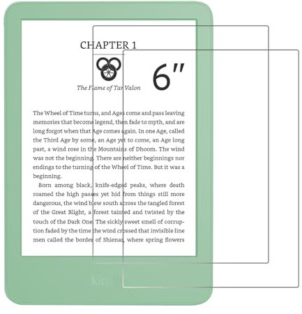 CoBak 2 protectores de pantalla HD para Kindle 11th Generación de 6 pulgadas 2024 y 2022 lanzados, Kobo Nia y PocketBook – Protector de pantalla 9H templado de alta Klarhei – 4