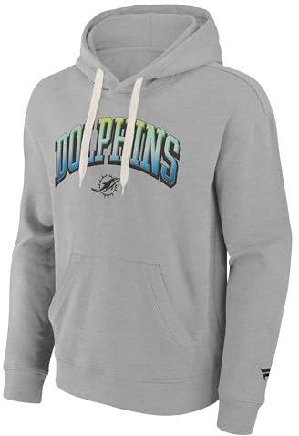 Miami Dolphins NFL Hoodie Kapuzenpullover Sweatshirt Gradient Fleece (DE/NL/SE/PL, Alphanumerisch, M, Regular, Regular, Grau)