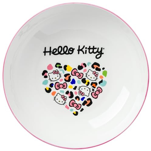 Silver Buffalo Sanrio Hello Kitty Pastaschüssel aus Keramik, Leopardenmuster, 22,9 cm