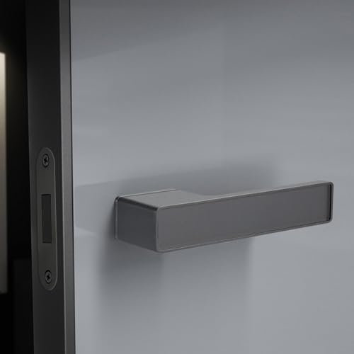 Door Lock, Zinc Alloy Magnetic Silent Door Lock Bedroom Door Locks Integrated Lock for Indoor Hotel, Bedroom, Apartment(Grey)