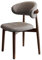 Lot de 4 chaises de salle à manger rembourrées modernes avec cadre en bois Gris Idéal pour salle à manger ou salon Design élégant sans accoudoirs avec pieds en noyer pour un look contemporain