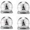 DSWZLQDXB 4 Pièces Pattes de canapé à Boule Ronde Pieds de Support pour Meubles en métal Jambes de quincaillerie Pieds de Meuble TV Pieds de Table Basse Pieds de Table (10cm,Silver)