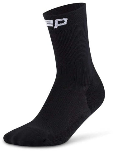 CEP Hommes Core Run Socks Mid Cut 5.0 Vêtements De Course Chaussettes De Compression Black - Noir Iv
