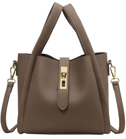 Beuteltasche Damen, Kleine Umhängetasche aus Weiches Leder Tote Bag Everyday Bag,PU Leder Schultertasche für, Frauen Crossbody Bags Damen Arbeitstasche (GREY)