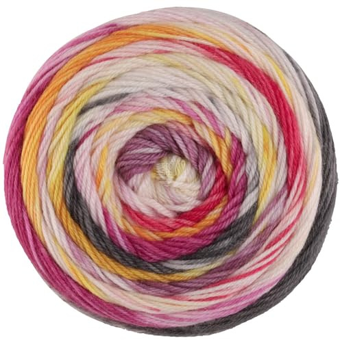 LANA GROSSA Meilenweit 100 Dusk | Sockenklassiker, bedruckt und waschmaschinenfest | Handstrickgarn aus 80% Schurwolle (Merino) & 20% Polyamid | 100g Wolle zum Stricken & Häkeln | 400m Garn FB6211