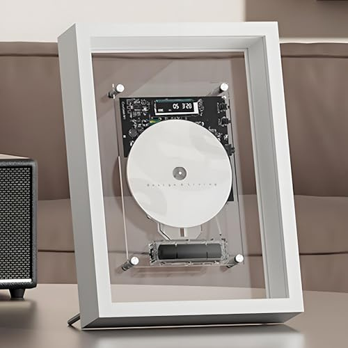 MYFTNP CD-Player Zum Dekorieren, Musik-Deko-Bilderrahmen Mit Fernbedienung, Bluetooth 5.0/3,5-mm-AUX-Ausgang, 2 Platzierungsmöglichkeiten, Für Zuhause, Büro Und Galerie