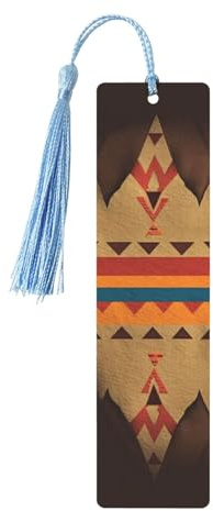 5 Stück Holz Lesezeichen für Männer Frauen Indianer Lesezeichen Einzigartige Handgemachte Lesezeichen mit Quaste Anhänger Handwerk Holz Lesezeichen für Lehrer Geburtstagsgeschenk