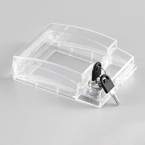 Scatola con serratura a chiave, scatola impermeabile con coperchio impermeabile e chiave per 86 prese di commutazione e prese di corrente (trasparente)