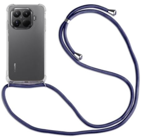 betterfon Handykette Hülle kompatibel mit Xiaomi 15T Pro | Smartphone Hülle Case mit Band | Handyhülle Handyband zum Umhängen | Blau