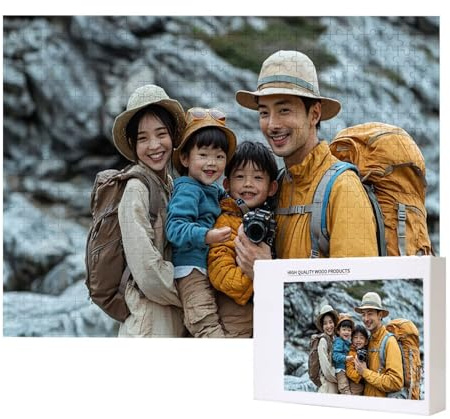 Personalisiertes Puzzle mit eigenem Foto - 1000/1500/2000/3000/4000/5000/6000 Teile: Gestalte selbst Puzzle, Adult Fotopuzzle - für Mama, Wedding, Familie zum Geburtstag Geschenke (1000 Teile) z-199