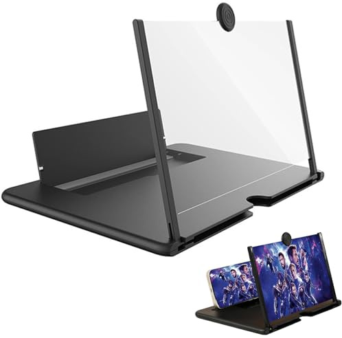 Amplificador de Pantalla para Movil, 3D HD, 26 cm×18.5 cm, Noir | Teléfono Móvil Amplia de Pantallas, Material de Acrílico, Aumento de 3 a 5 Veces, Filtro de Luz Azul, para el Hogar