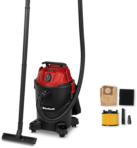Einhell Nass-Trockensauger TC-VC 2555 A | 850 W | 180 mbar | Automatiksteckdose | 25-L-Auffangbehälter | Tragegriff | inkl. Düsen