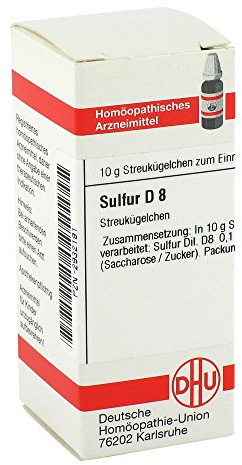 SULFUR D 8 Globuli 10 g