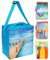 matrasa Kühltasche mit dekorativem Hochglanz Aufdruck - 18 Liter - Kühlbox Strandtasche Einkaufstasche (pink mit Boot-Aufdruck)