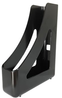 Deflecto Contemporary Range Magazine File Holder - Black - Plastic Magazine Files Folder Holder - Magazine Rack - Document Holder - Magazine Storage - Desk File Organiser - Desktop Magazine Holders