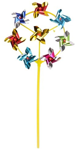 BLUE SKY - Molino de viento - Juego al aire libre - 044758B - Multicolor - Plástico - 50 cm - Juguete para niños - Juego de verano - Energía eólica - Flor - A partir de 3 años