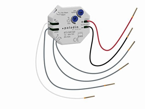 Müller 873040led 12-48 VDC, LED-Dimmer speziell konzipiert zur Steuerung von LED-Streifen/LED-Stripes, für die Unterputz-Montage, 23323, Grau