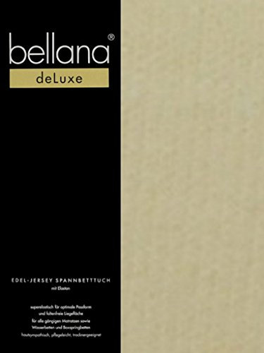 Bellana® Deluxe Spannbetttuch für Wasserbetten und Boxspringbetten, 180-200 x 200-220 cm, Natur