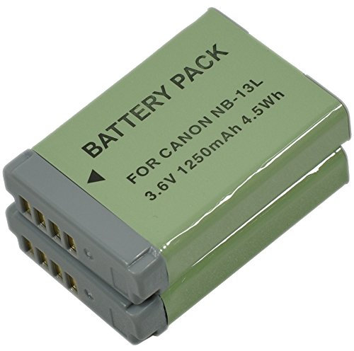 2x NB-13L Battery for NB13L PowerShot G5X G7X G9X G5 G7 G9 X Mark II 2 SX620 SX720 HS Camera