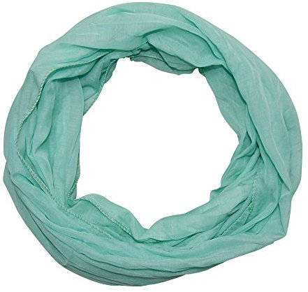 Damen Seide Loop Schal leicht unifarben (mint)