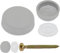 Pack of 50 x Light Grey SNAP-ON Two Piece Dome Screw Cover CAPS - Large CAPS & Bases