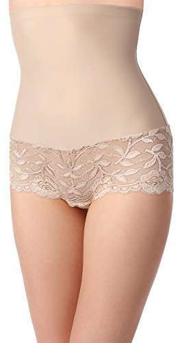 Bellivalini Damen Slip Miederslip figurformend Bauch Weg Effekt Shapewear BLV50-104 (Beige, L)