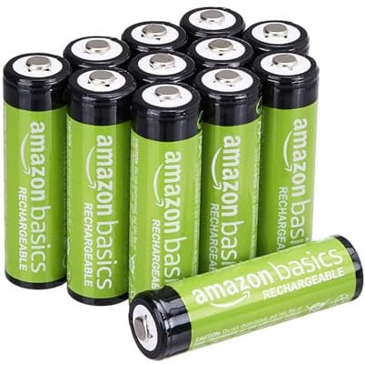 Amazon Basics AA-NiMH-Akkus, wiederaufladbar, 2000 mAh, bis zu 1000-mal aufladbar, vorgeladen, 12 Stück