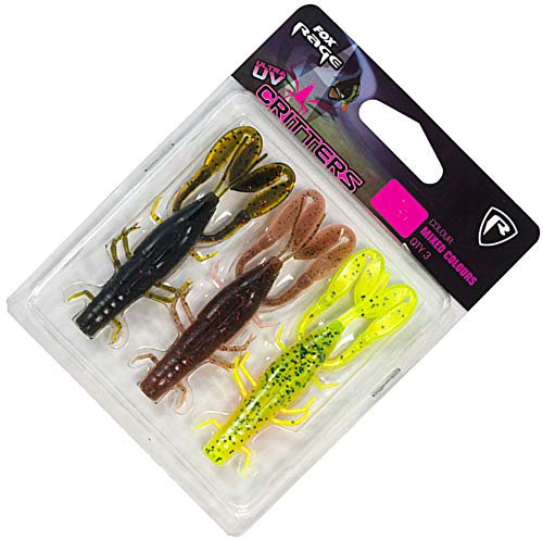 Fox Rage Critter Mixed Colour Pack - 3 Gummikrebse, Länge:9cm