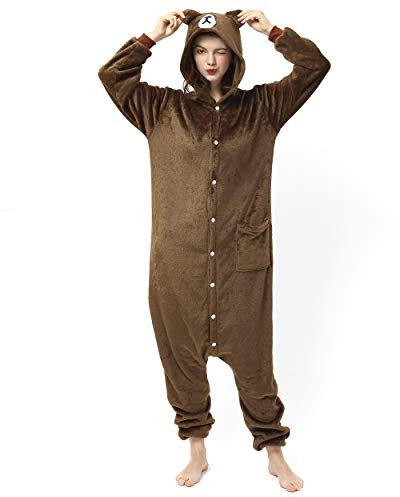 Katara 1744 (30+ Designs) Bären-Kostüm Grizzly, Unisex Onesie/Pyjama-Qualität für Erwachsene & Teenager
