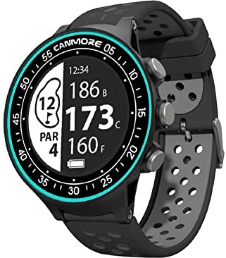 CANMORE TW410G Golf GPS Watch with Step Tracking - 41,000+ Free Worldwide Golf Courses Preloaded - Minimalist & User Friendly (Turquoise)