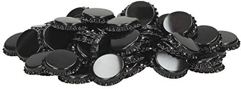 Capsules de couronne 26 mm noir – 1000 pièces | pour bouteilles de bière standard | capsules de bière
