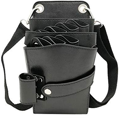 Friseurtasche Werkzeugtasche leder Friseur Taschen Friseur tasche Kamm tasche Friseur Schultergürtel Tasche Friseur Scheren Haarspangen Kämme Sprühflasche usw kann platziert werden 252 Schwarz