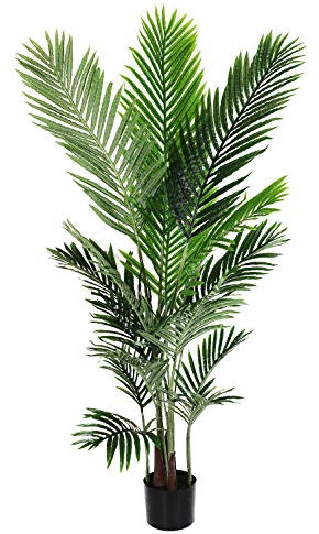 Künstliche Palme 140 cm KP610 Kunstpflanze Kunstpalme Dekopflanze eingetopft Real-Touch