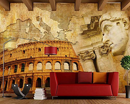 Great Roman Empire Retro 3D Wallpaper,Living Room Tv Wall Bedroom Wall Papers Home Decor Restaurant Cafe Bar Custom Mural,400 * 280Cm