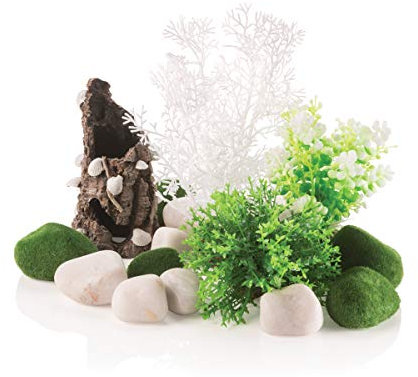 biOrb 78134 Decor Set Fairytales - Aquariendekoration, realistische künstliche Wasserpflanzen, Wurzeln, Steinen, schönes Aquariendesign, für Süßwasser und Meerwasser