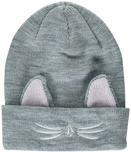 Volcom Mädchen Snow Creature Rollover Beanie, grau meliert, Einheitsgröße