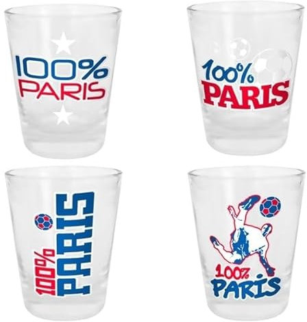 Ebiz Verre shooter Paris (lot de 4) shot 100% Paris