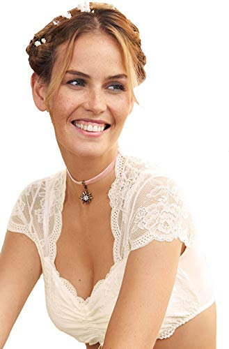 Nina von C. Spitzen Damen Dirndlbluse Rena 16462718 | Champagner Gr. 46