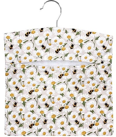 Gisela Graham Peg Bag - Bumblebee and Daisy Spring Design, Blue