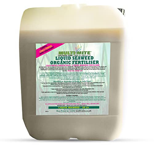 Multi-Mite® 20 Ltr LIQUID SEAWEED - ORGANIC Concentrate Plant Fertiliser Tomato, Trees Lawn Veg and House Plants Root or Foliar Feed